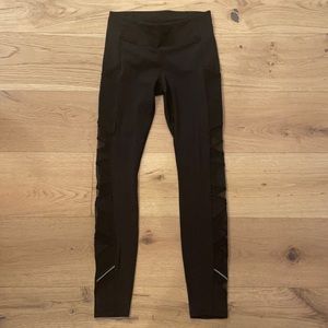 Black Lululemon Leggings Mesh Sides